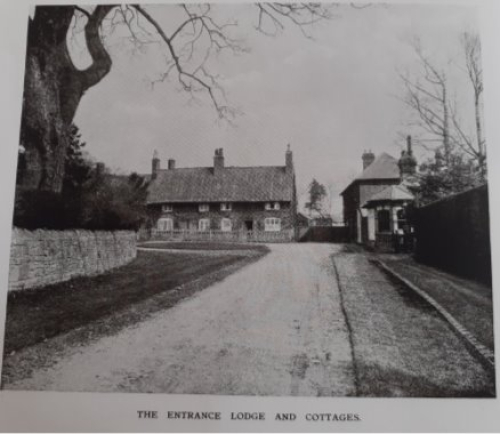 Photo from 1919 showing Gate House to the Lodge and two cottages in the Nook